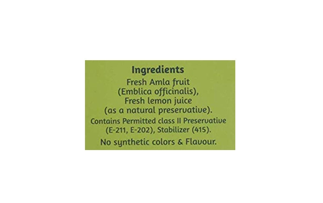 18 Herbs Organics Amla Fruit Fresh Juice Concentrate   Tetra Pack  500 millilitre